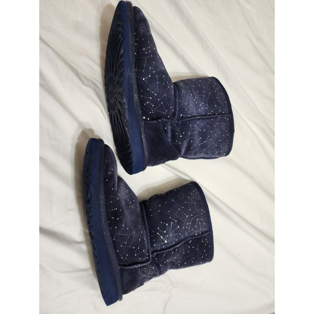 UGG Australia Classic Short Navy Blue‎ Constellation Star Boots 100% Suede 3
